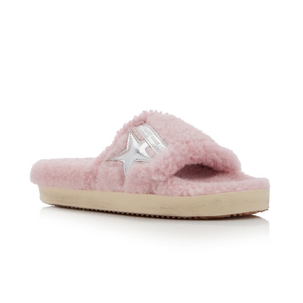 NiB Golden Goose Poolstar in PINK shearling, 39